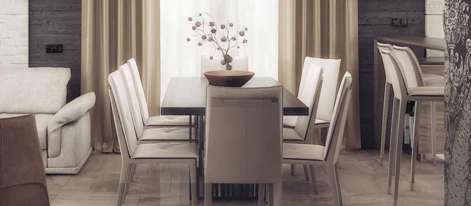 Дизайн интерьера кухни-столовой